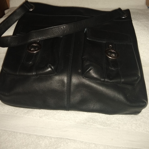 Hobo International black leather shoulder bag. - Picture 3 of 9